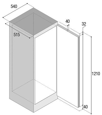 C190MP Kühl-Gefrierkombination mit einer Tür
