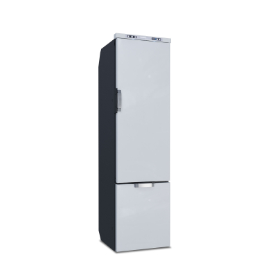 Frigo-freezer a porta singola e frigorifero a cassetto, SLIM150 CHR, Grigio