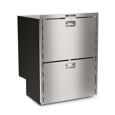 Frigo-freezer a doppio cassetto in acciaio inox, DW180 OCX2 DTX