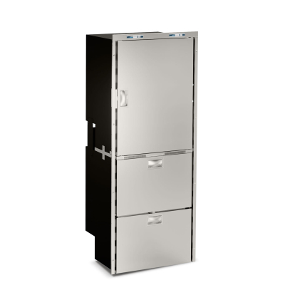 Frigo a porta singola e frigo-freezer a doppio cassetto in acciaio inox, All in One, DW360 OCX2 DTX