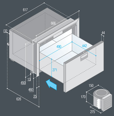DW70 BTX IM single freezer compartment with icemaker