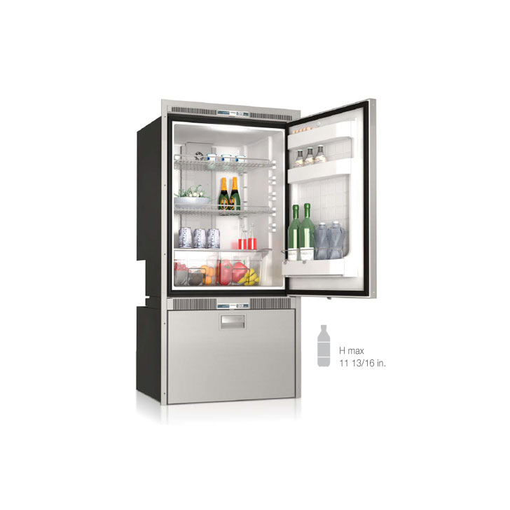 DW250IXN4-EFV compartiment supérieur du réfrigérateur et compartiment inférieur du congélateur_1