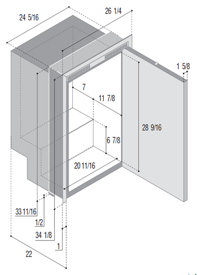 C180IXP4-EFV single refrigerator compartment