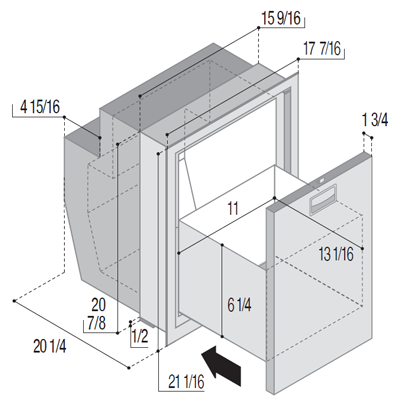 DW51IXD4-F single refrigerator compartment