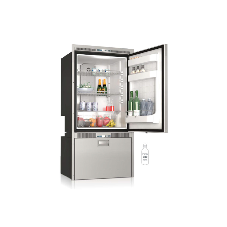 DW250 BTX compartimento superiore frigo e compartimento inferiore congelatore_1